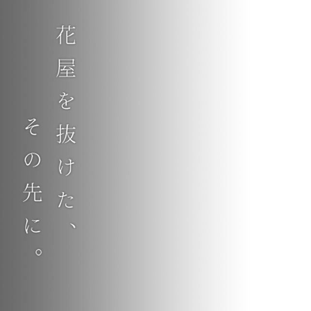 花屋を抜けた、その先に。